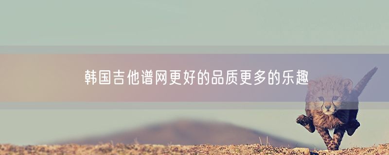<strong>韩国吉他谱网更好的品质更多的乐趣</strong>